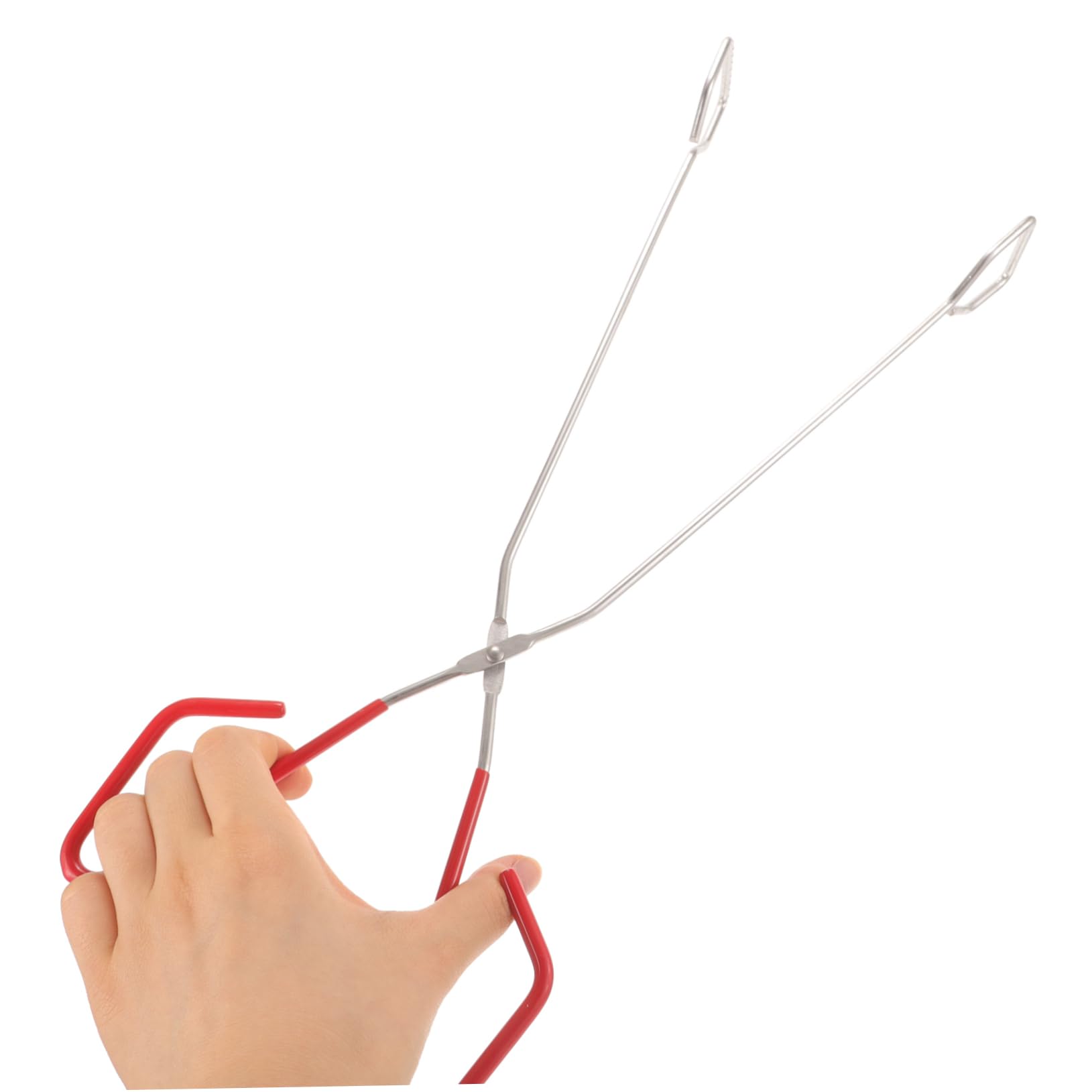 ibasenice 4 Piezas Pinzas de extendidas fosa agarrador de troncos pequeño madera Accesorio el acontecimiento tenazas cocina clip de carbón alargado pinzas para carbón Acero inoxidable