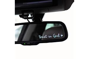 Trust in God Decal for Rearview Mirror or Water Bottle | Holographic Opal Vinyl Sticker