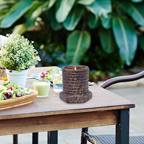 Citronella Candles For Garden Backyard Patio Ledge Balcony Camping Picnic, 12Oz Natural Soy Wax With Lemongrass Oil In Screw-Shaped Pottery Pot, Outdoor And Indoor #TOP2