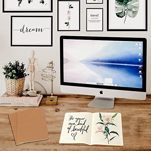 Labkiss 24 Pack College Ruled Notebook & Journal Bulk, Kraft Cover, Line Thick Paper, A5 Size, 5.5X8.3 Inch, 60 Pages, Small Subject Note Pad Planner Set For Women Men Kids Traveler Student Office #TOP6