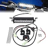 motoparty Dirtbike Headlight Bar Kit for KLX110 CRF110 TTR110 YZ250F, 60W 2500LM Plug-n-Play Headlight Light Bar Fits Most 7/8” Handlebars