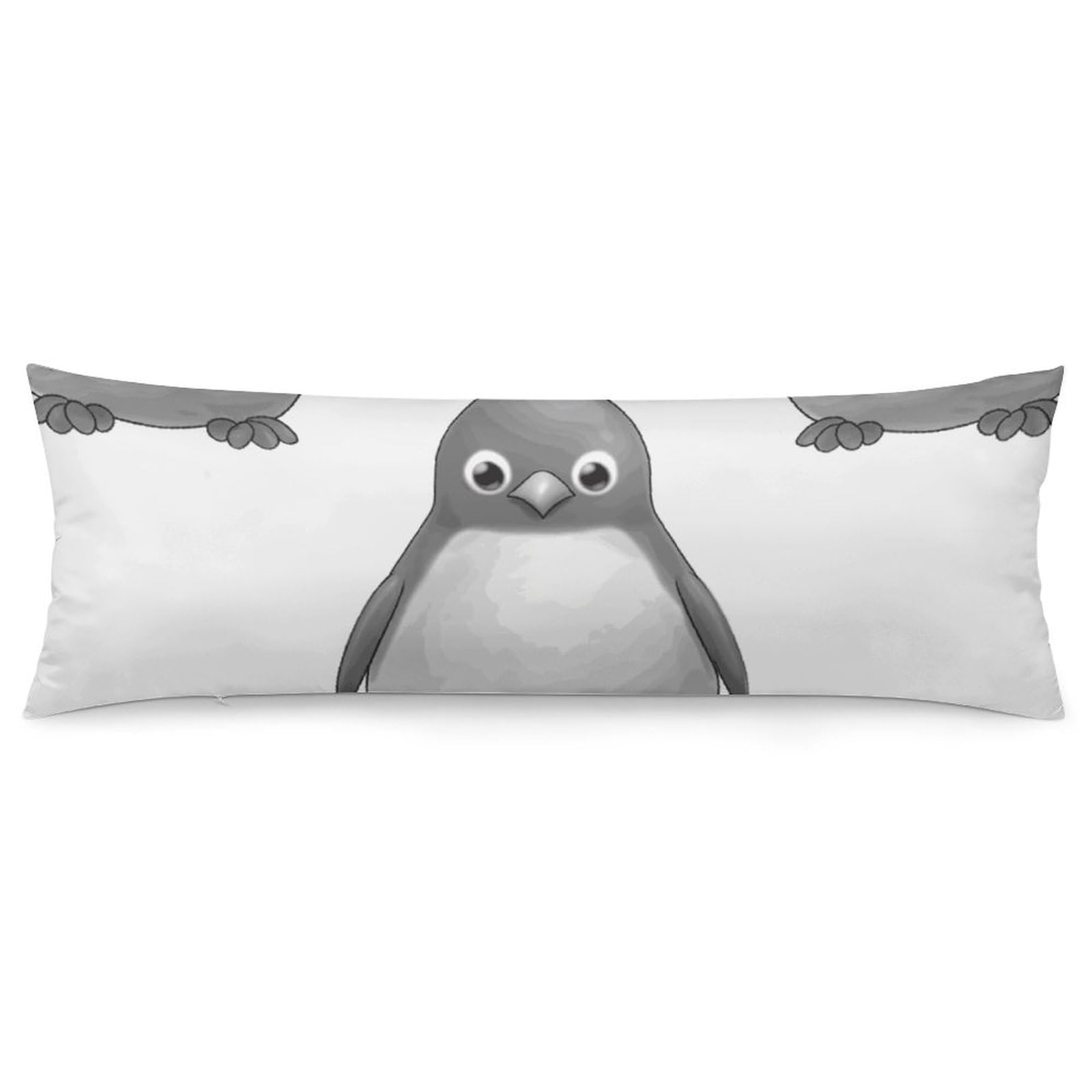 Housse de coussin rectangulaire 50x137 cm gris super doux pour canapé