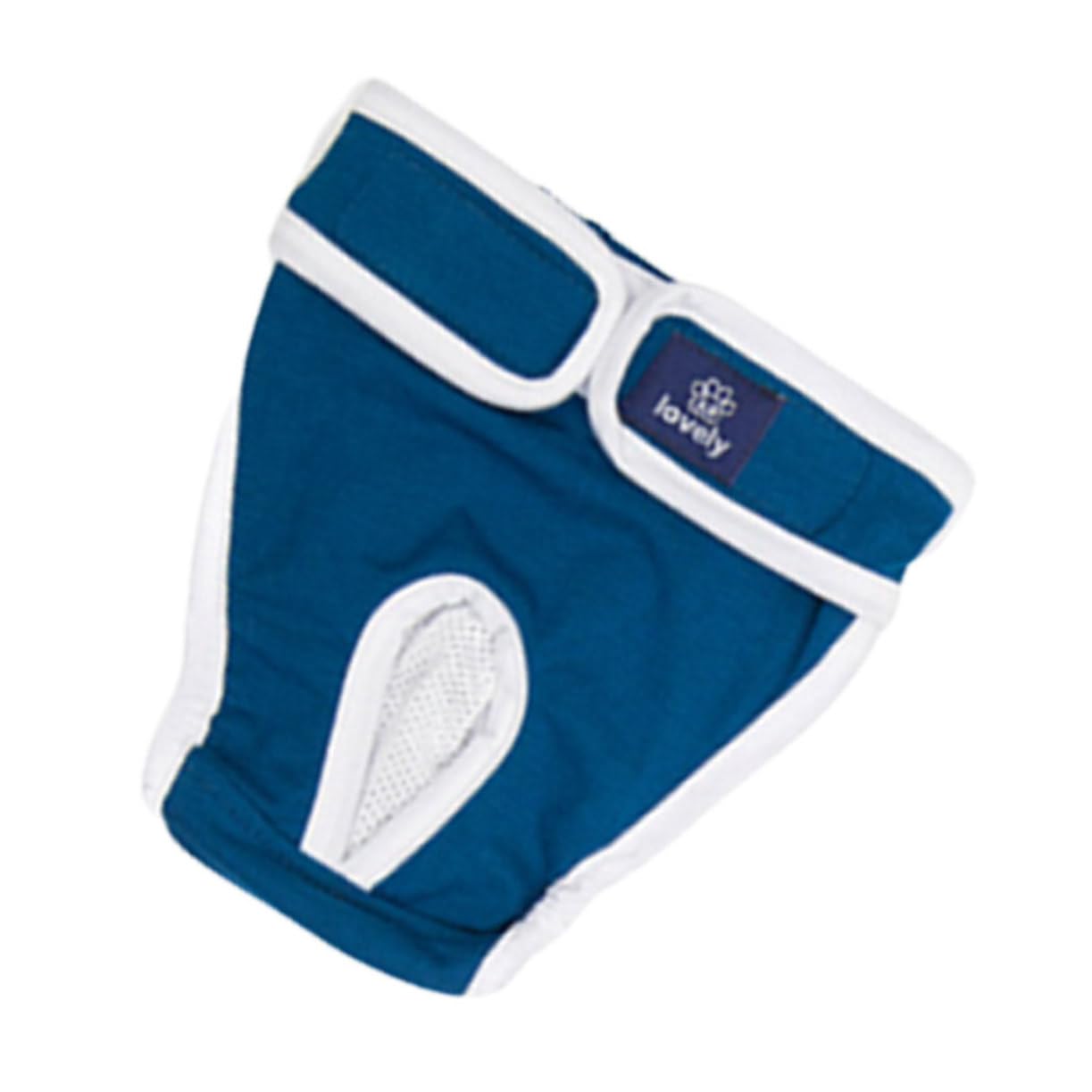 VANZACK Comfortable Blue Cotton Pet Safety Pants for Male Dogs S Washable Absorbent Dog Diapers for Menstruation Protects Carpets Floors from Stains