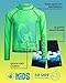 Body Glove Boys Swim Set - 4 Piece UPF 50+ Swim Trunks and Rash Guard for Boys Kids Swimwear Set (Sizes: 4-12), Size 5, Orange/Green Surf