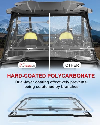 Image of StarknightMT 14-18 RZR 900 /XP 1000 UTV Flip Up Windshield Scratch Resistant
