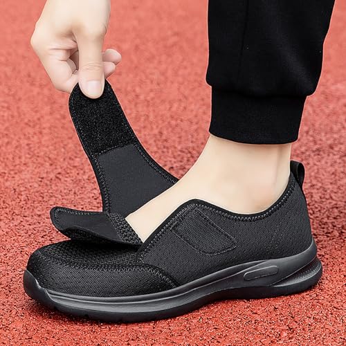 Men's Women's Mesh Round Toe Hook and Loop Loafers with Arch Support Casual Breathable Slip-On Orthopedic Sneakers Comfort Lightweight Non-Slip Driving Walking Shoes4