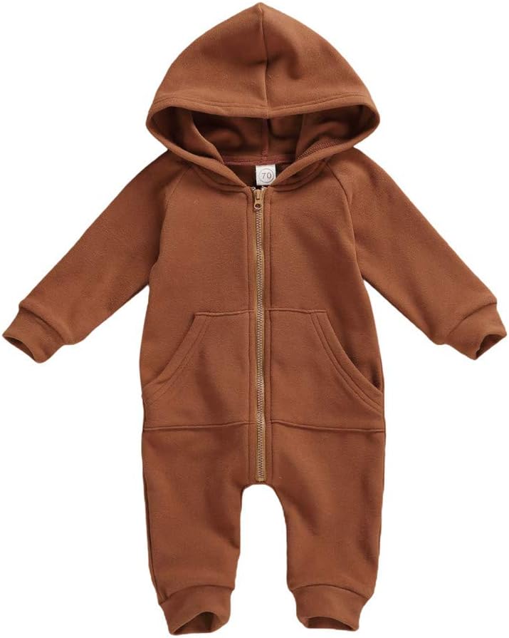 FYBITBO Infant Baby Boys Girls Clothing Zipper Hooded Jumpsuit Romper Long Sleeve Onesie Outfit Fall Winter Warm Clothes FYBITBO Infant Baby Boys Girls Clothing Zipper Hooded Jumpsuit Romper Long Sleeve Onesie Outfit Fall Winter Warm Clothes