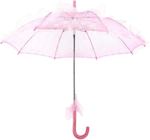 A sixx Sombrilla de encaje, sombrilla de algodón de encaje nupcial para bodas, fiestas, baile, fotografía, paraguas de encaje, paraguas de boda para