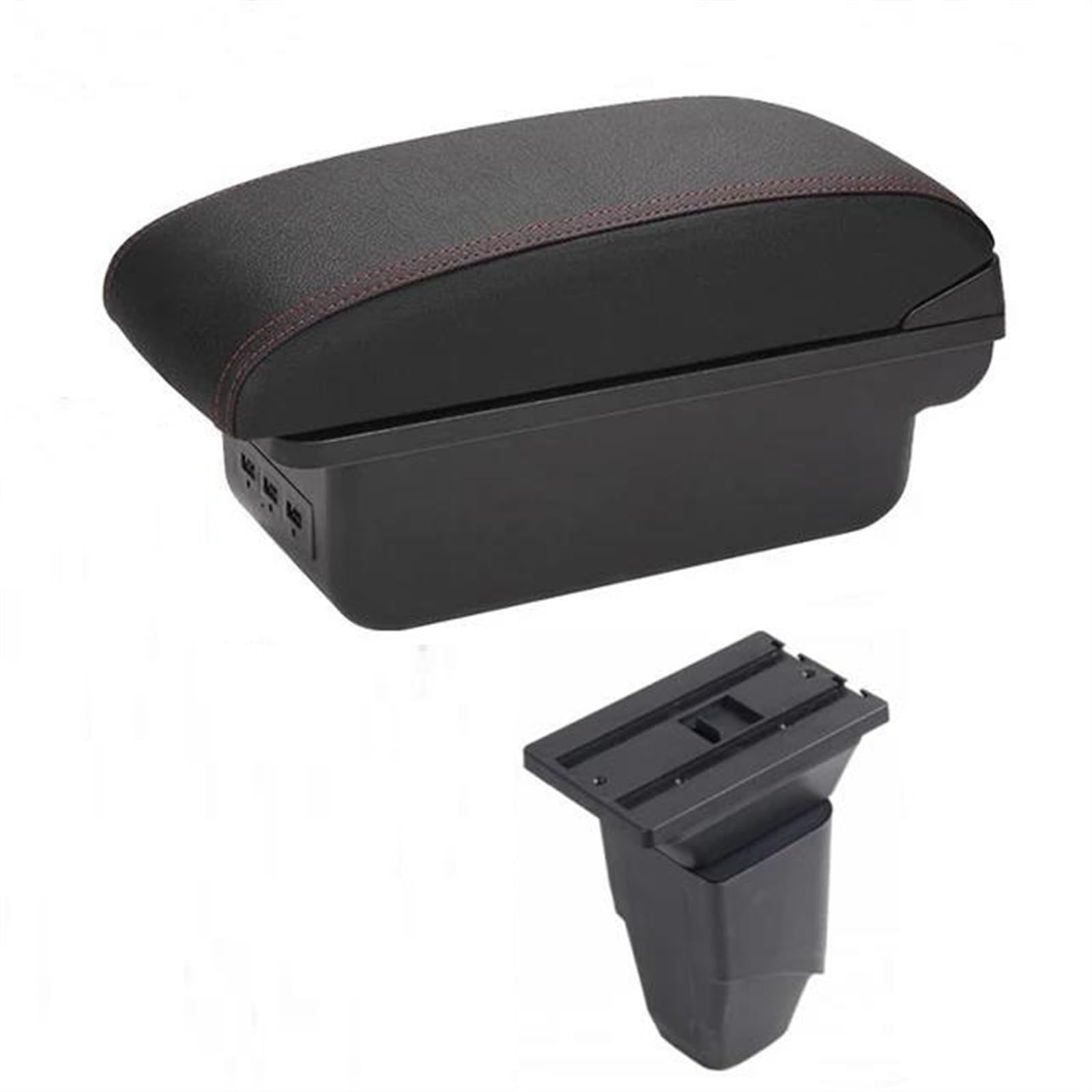 Noheeu B-Black Red Line Car Decoration Styling Center Console Multifunctional Storage Box For 206 207 Cc Cabrio
