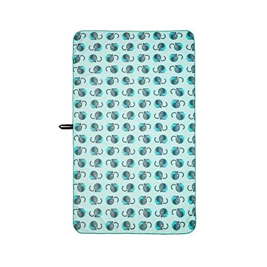 Bibu Toalla, Microfibra antimicrobiana con un 20% de Botellas de plástico recicladas, Verde, 130 x 75 cm