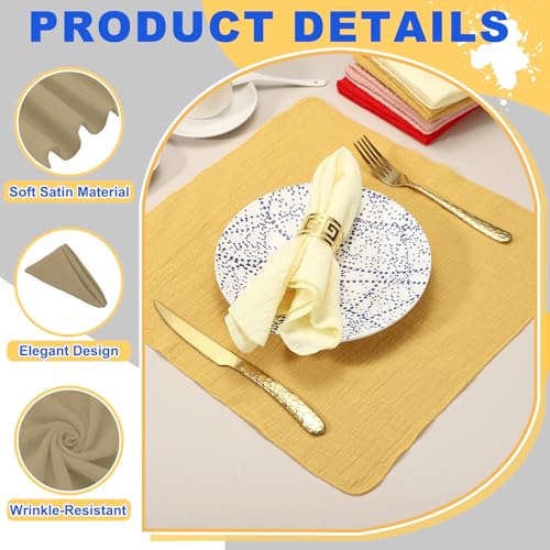 Servilletas de algodón reutilizables de 16.5x16.5" que aportan suavidad y estilo 4
