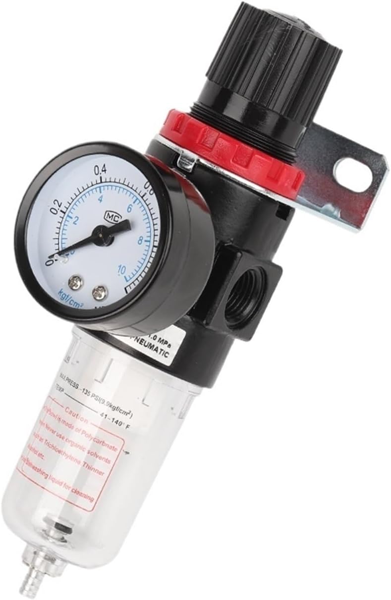 1pcs Pneumatic Filter Air Treatment Unit Pressure Regulator Compressor Reducing Valve Oil Water Separation Gauge Switch AFR2000(10MM)