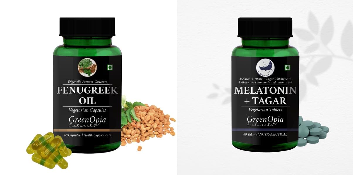 Fenugreek Oil Melatonin 10mg With Tagar 250mg Tablets Wellness Daily Vitality 60 CAPSULES-image-48