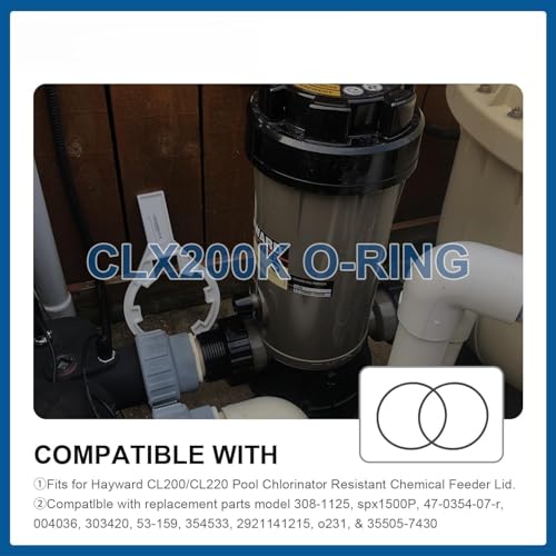 Miniatura 3 de Clx200k - Tapones Tóricos Para Clorador De Piscina Hayward Cl200 Cl220 2 Unidades