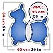 Gymnic Rody Horse Max Baby Toddler Ride On Latex Free Vinyl Bouncing Toy, Blue