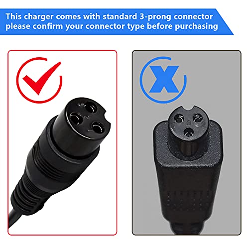 Electric Scooter Battery Charger, for Razor MX350 Charger Dirt Bike,24V 2A Battery Charger,Pocket Pocket Mod,Sports Mod & Dirt Quad E100, E200, E300, E500 (3-Prong Inline Female) - Thumbnail 6