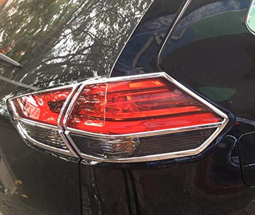 For 2017-2020 Nissan Rogue Chrome Exterior Rear Tail lights Covers Trim Bezel Molding 4-pc - Thumbnail 2