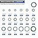 Daptemn 175 PCS A/C Compressor System Seal Washers Kit, 12 Size Air Conditioning Gasket and 18 Size Car AC O Rings, Universal Vehicle Repairs Automotive Self-Centered Washer