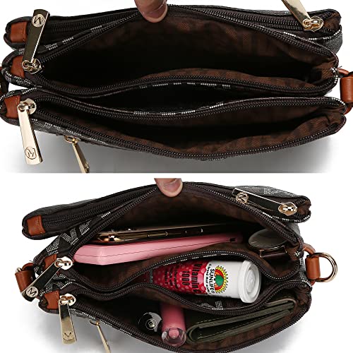Mkf Crossbody Bag For Women – Adjustable Shoulder Strap – Pu Leather Small Wristlet Purse, Triple Compartment Handbag… #TOP4