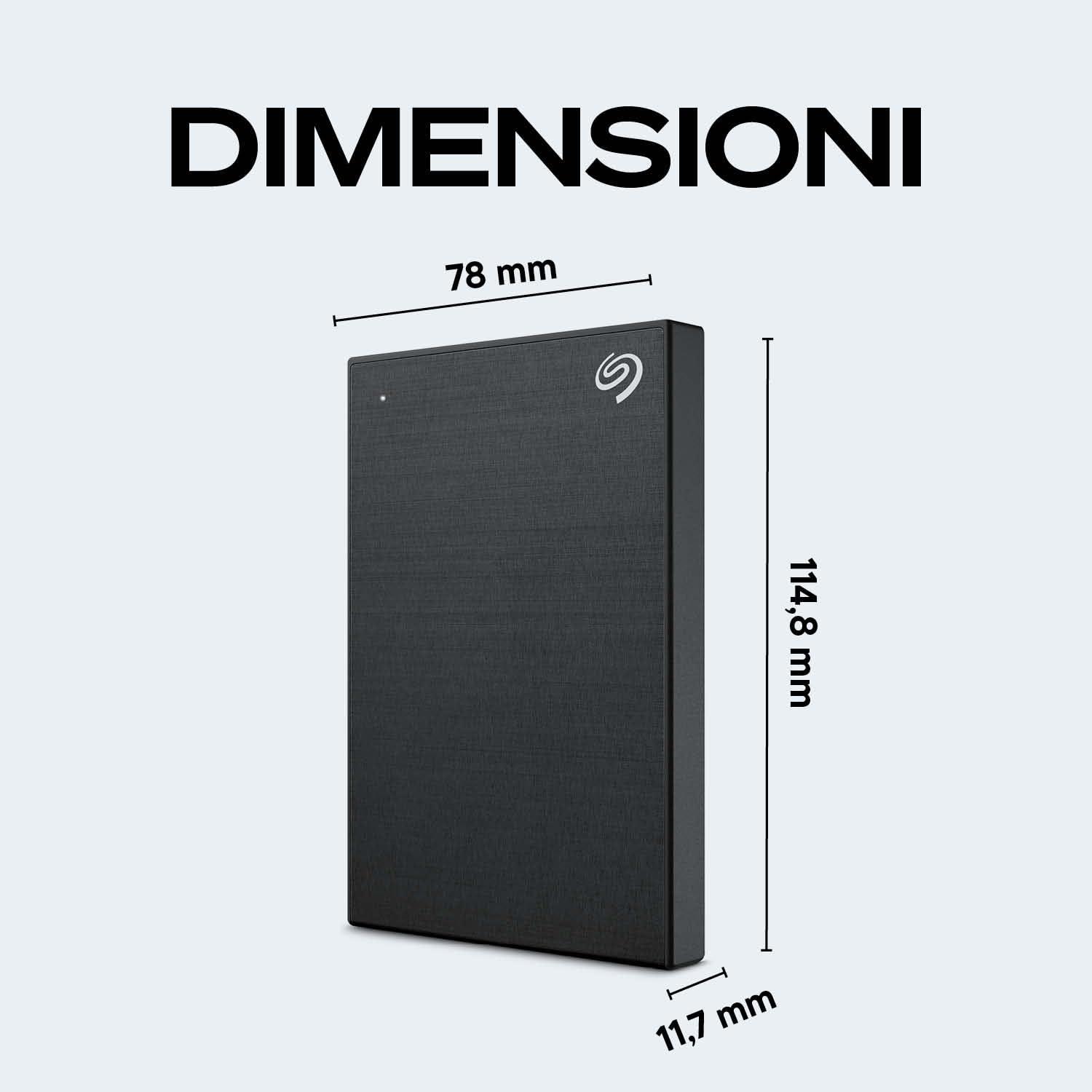 Seagate One Touch 2TB, Hard disk esterno portatile, USB 3.0, 6 Mesi e Mylio Photos & Dropbox, Data Rescue Service (STKY2000404)