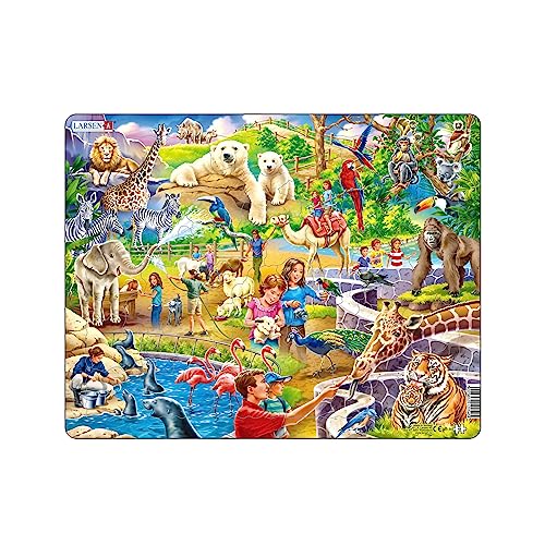 Larsen US30 Une journée passionnante au Zoo, Puzzle Cadre avec de 48 pièces