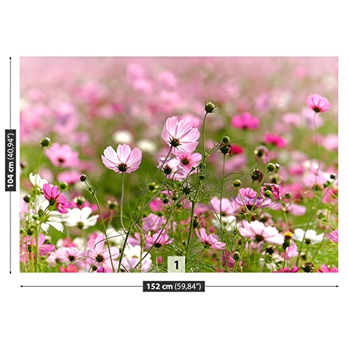 Papier peint fleurs d'espace Tulup 152x104cm pour masquer les murs abîmés