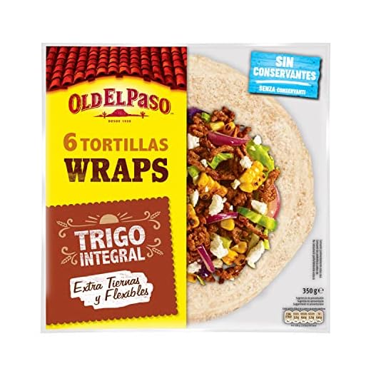 Old El Paso - Tortillas de Trigo Integrales 6 unidades, 350g