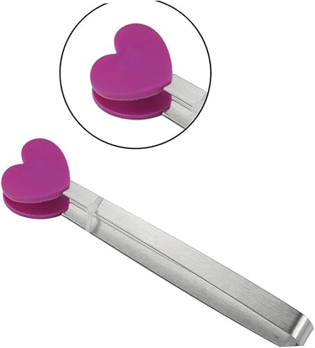 Miniatura 7 de Decoración japonesa Mini Utensilios de cocina Decoración de corazón Pinza de queso de metal Pinzas para aperitivos pequeños Pinzas para muffins