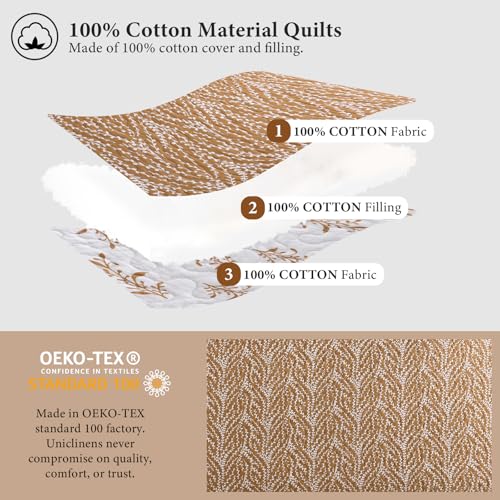 Juego de ropa de cama King Uniclinens de algodón transpirable para noches sin sudor 6