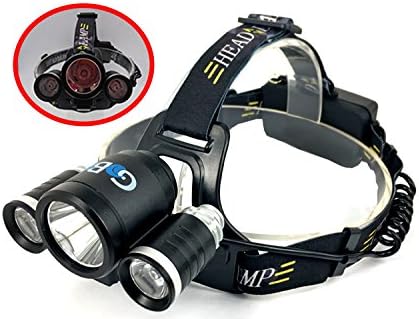 GoBo Headlamp Bike Flashlight ,White and Blue Super Bright LED Color Professional- and Lightweight With USB Rechargeable Battery, Easy and Fast Connection, Bicycle Package, Adjustable and Waterproof