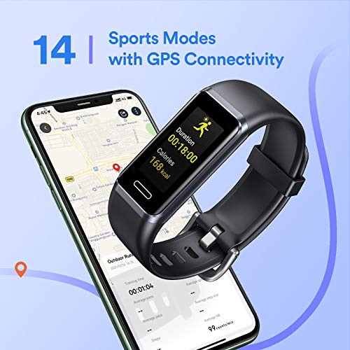LETSCOM Fitness Tracker, Activity Tracker with Heart Rate Monitor & Blood Oxygen Saturation, Calorie Step Counter, Alexa Built-in, 5ATM Waterproof, Smart Fitness Pedometer Watch for Women Men