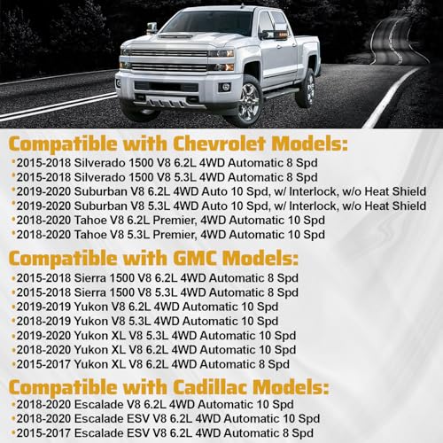 Set of 3, Front Left & Right Engine Motor Mount & Trans Mount Compatible with 2014-2018 Sliverado Sierra 1500 V8, 2015-2020 Escalade Suburban Tahoe Yukon XL 4WD, Replace OE: 84175582, 84175583, A2638