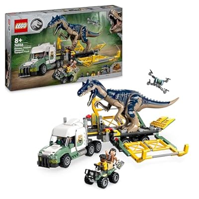 LEGO Jurassic World Misiones Dinosaurio: Camión de Transporte del Allosaurus Juguete de Construcción, Regalo para Niños y Niñas de 8 Años o Más con Figuras de Kenji, Darius y Yaz 76966 | Ya disponible en tu tienda friki favorita! En mundofriki.es!
