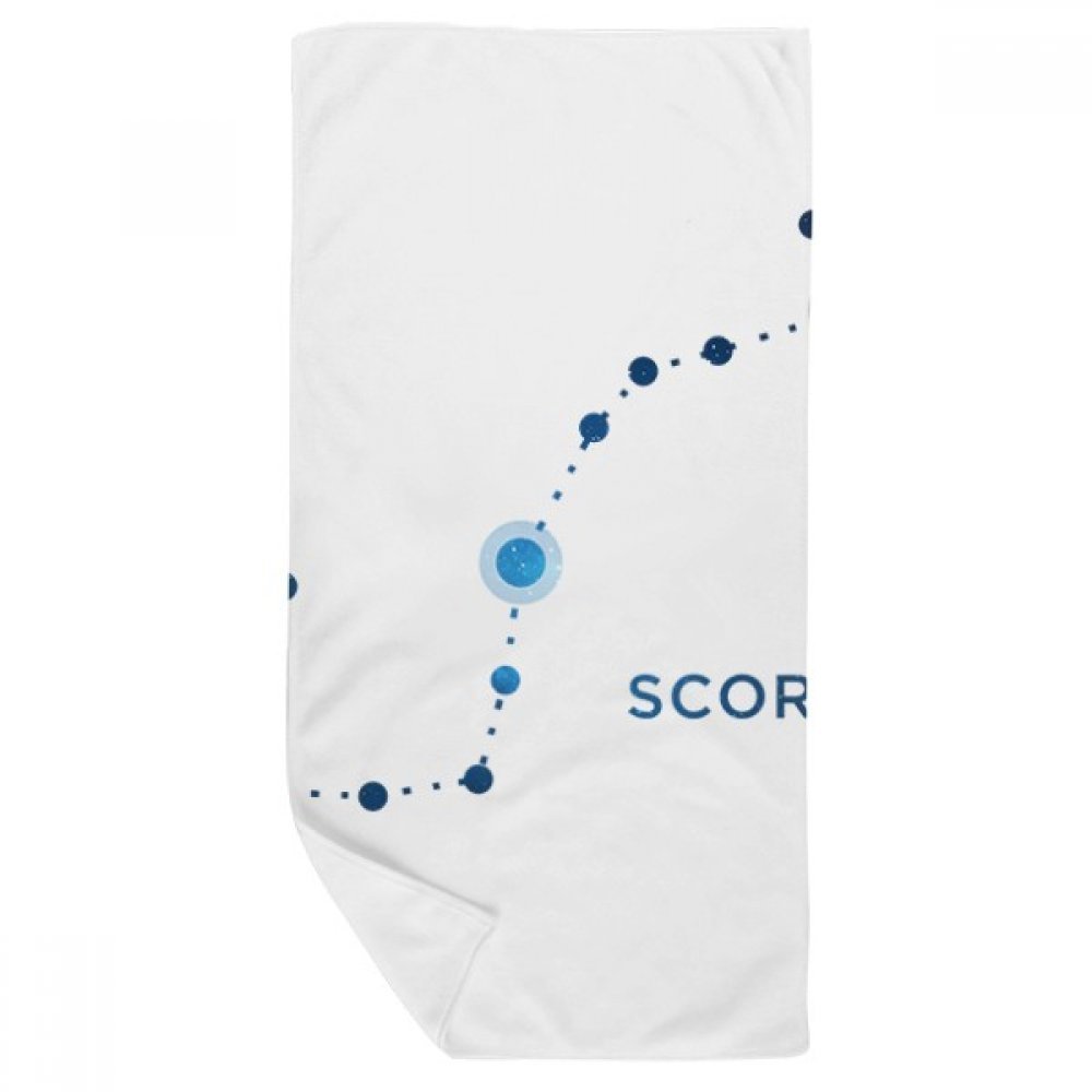 Gant de toilette Scorpion serviette de bain douce zodiaque multicolore 35x70cm