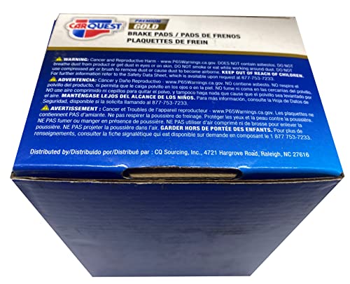 Carquest GNAD1337 Premium Gold Ceramic Brake Pads 4 Pad Set - Thumbnail 3