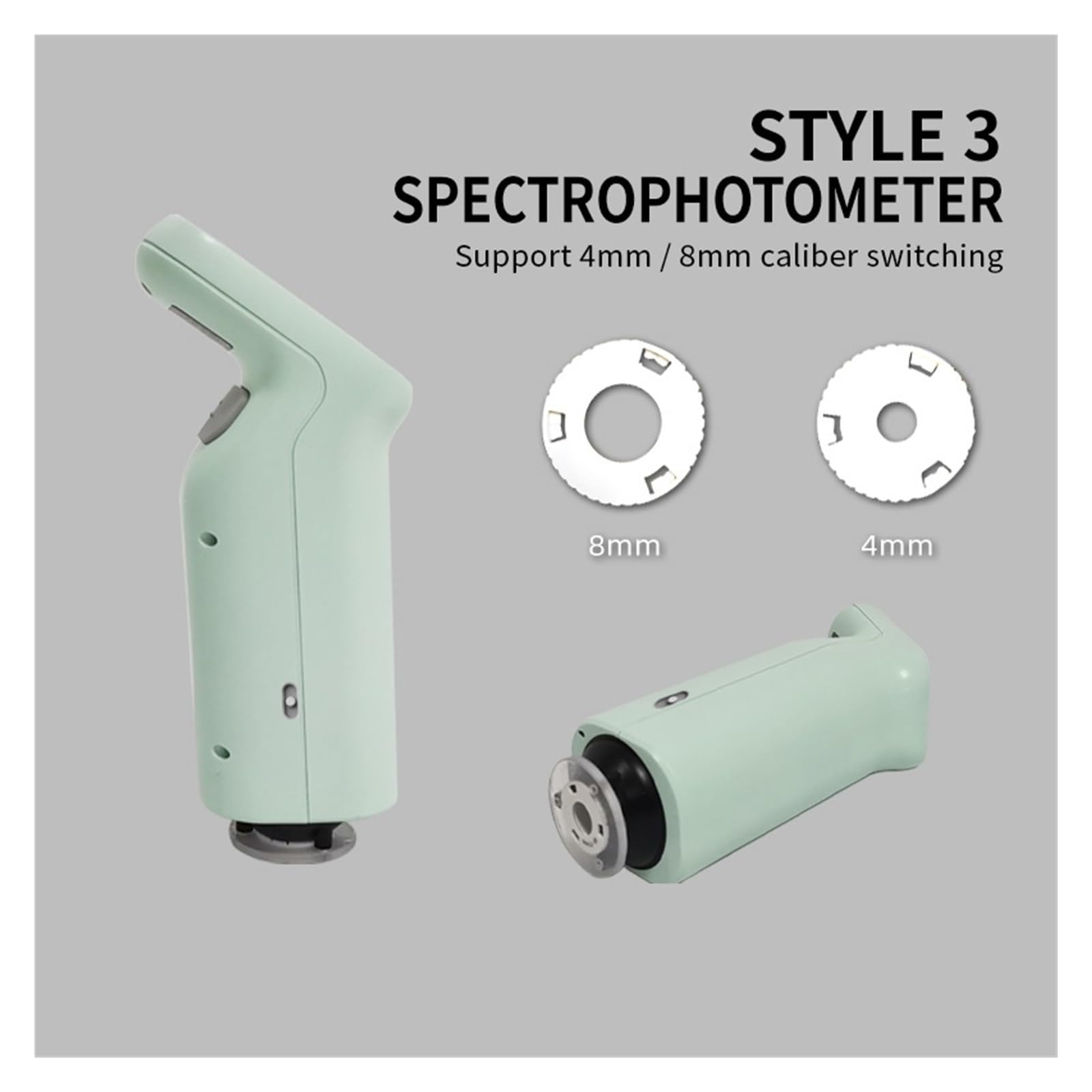 Farbmesser Spektralphotometer, aufladbares USB-Kolorimeter, tragbarer Farbanalysator, Labor-Farbmessrät, E*a*b-Tester, Kaliber 4 mm, 8 mm Ultrastabile Leistung(CS-412)