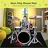 Skdqiee Drum Rug, Drum Mat, Electrical Drum Carpet Soundproof Rug Pads Drum Accessories for Electric Drums Jazz Drum Set, Gift for Drummers, 47" x 63" #3