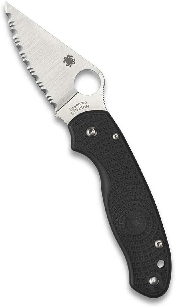 Spyderco Para 3 Lightweight Folding Pocket Knife with 2" CTS BD1N Steel Blade and FRN Handle - EDC Knife for Men and Women, Perfect for Hunting, Tactical, Camping, Survival - SpyderEdge - C223SBK