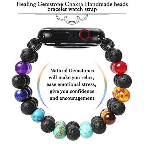 Pulsera 7 Chakra compatible con iWatch SE y Series miniatura 2