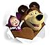 Mascha und der Bär Wandtattoo Wall Sticker 55 x 55 cm