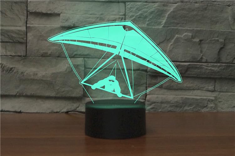 Lámpara de Mesa Noche Ilusión 3D con Control Remoto USB miniatura 4