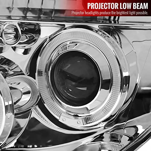 Carpartsinnovate For 05-08 05-07 Clear Led Halo Projector Headlights #TOP3