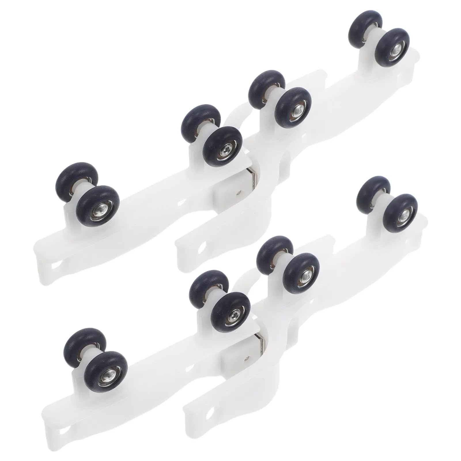 Curtain Track Glider Rollers 4Pairs Curtain Pulley Inserts Magnetic Closure Smooth Glide Bearing Wheels Blackout Drapery Roller Track Sliders Window for Shower Curtain