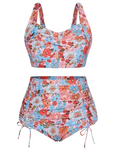 Hanna Nikole Womens Plus Size Swimsuits Athletic Swimsuits Tummy Control