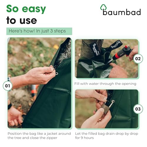 1 Premium Watering Bag 20 Gallons PVC UV Resistant Slow Release Watering Tree Bag in Green Visit The baumbad Store (2, 20 Gallons) by baumbad - Image 6