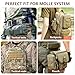 4 Pack Tactical Belt Clip, Tactical Gear Clip T-Mount Clash Hook, Molle Clip Outdoor Tactical Accessories Webbing Belt Molle Belt Clip with Metal Hook for Tactical Backpack Vest Belt (Camouflage)