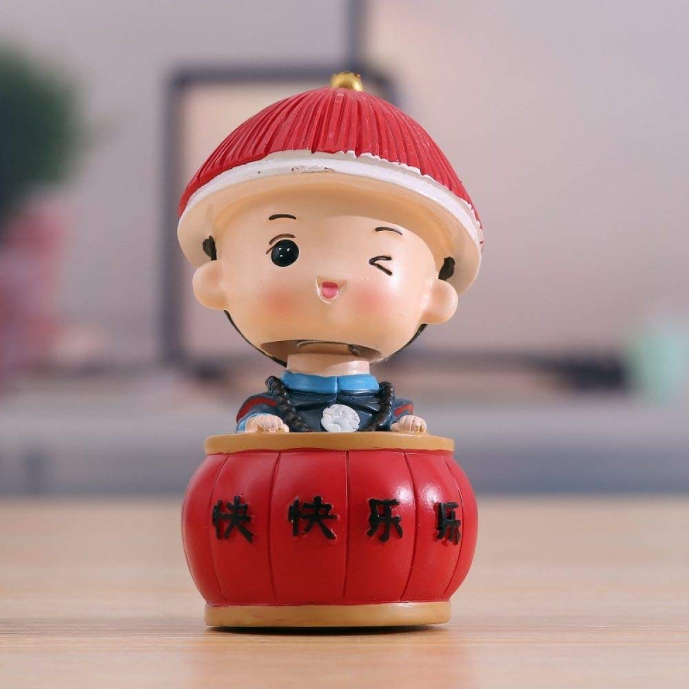 Belle petit bobblehead créative en résine : statue de ministre au design mignon unique