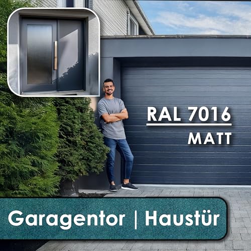 King Kong State Lackstift RAL7016 MATT - 1-Schicht-Lack in anthrazit-grau zur Ausbesserung von Steinschlägen und Kratzern im Außenbereich und am Auto (MATT)