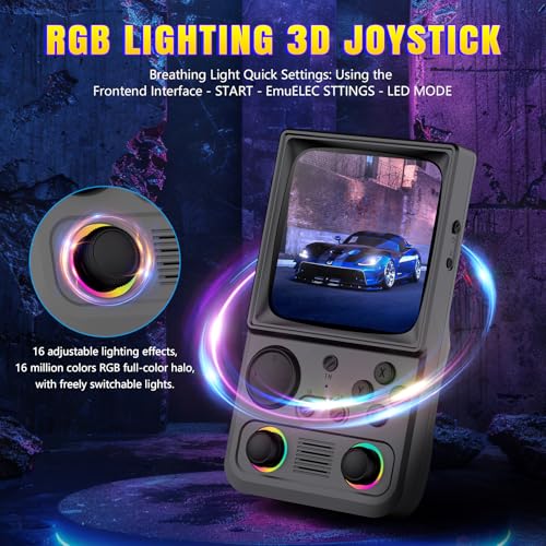 Image of R36TMAX Upgraded Retro Handheld Game Console with 4000mAh Battery, 4.0'' IPS Screen, Retro Gaming Console with Portable Case, Supports WiFi Networked Fighting and OTG (128GB Gray)
