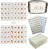 65 Tiles 30mm Seaside Game Blocks, Tiles Escape Games for Kids in ABS Plastic Material Set with 4 DIY Stickers Plastic Mahjong Style, Gin Game Rummy for Frenzy Tiles Children to Exercise Attention